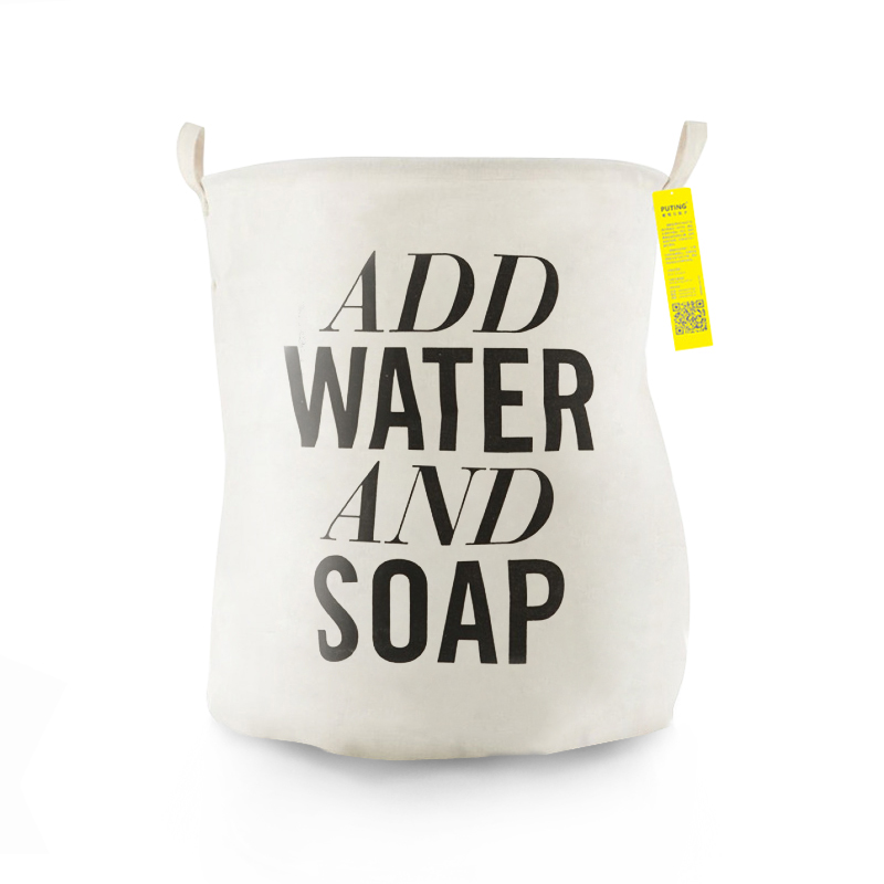 add water and soap Laundry basket